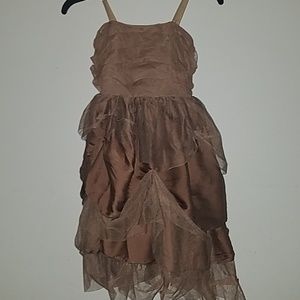 Weissman Dresses - Brown Ruffled Dress Weissman Dresses - Brown Ruffled Dress